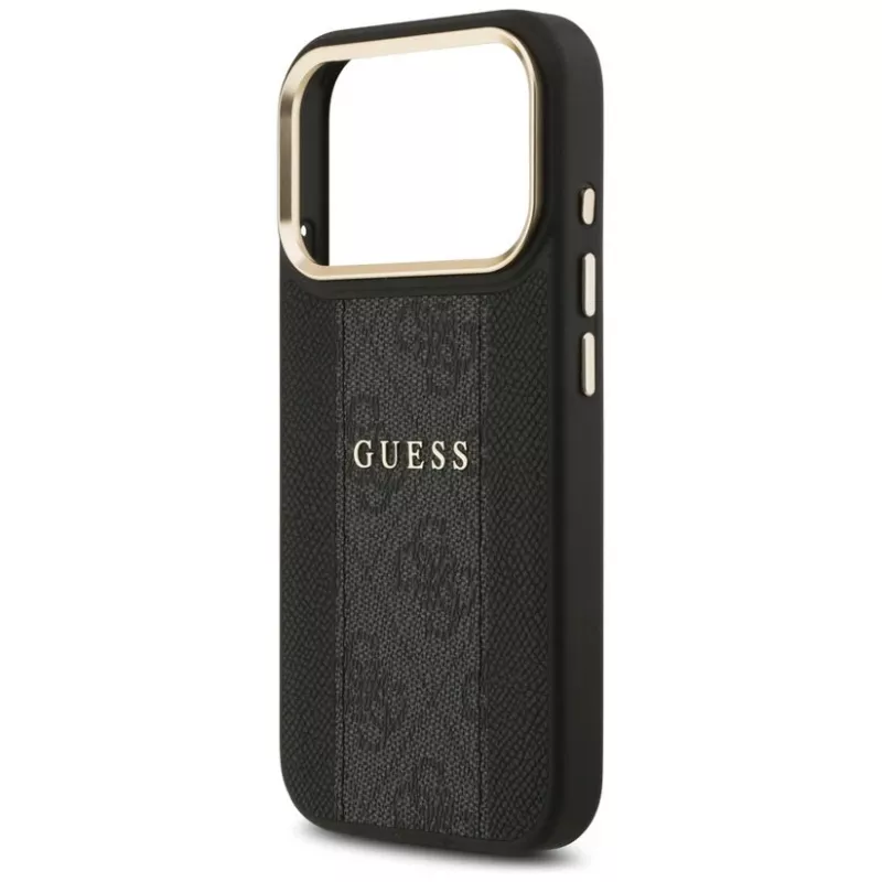 Guess 4G Stripe MagSafe Case für iPhone 17 Pro Max Schwarz