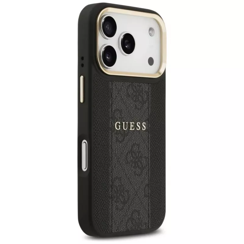 Guess 4G Stripe MagSafe Case für iPhone 17 Pro Max Schwarz