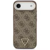 Guess 4G Triangle Logo MagSafe Case für iPhone Air, Braun/Gold