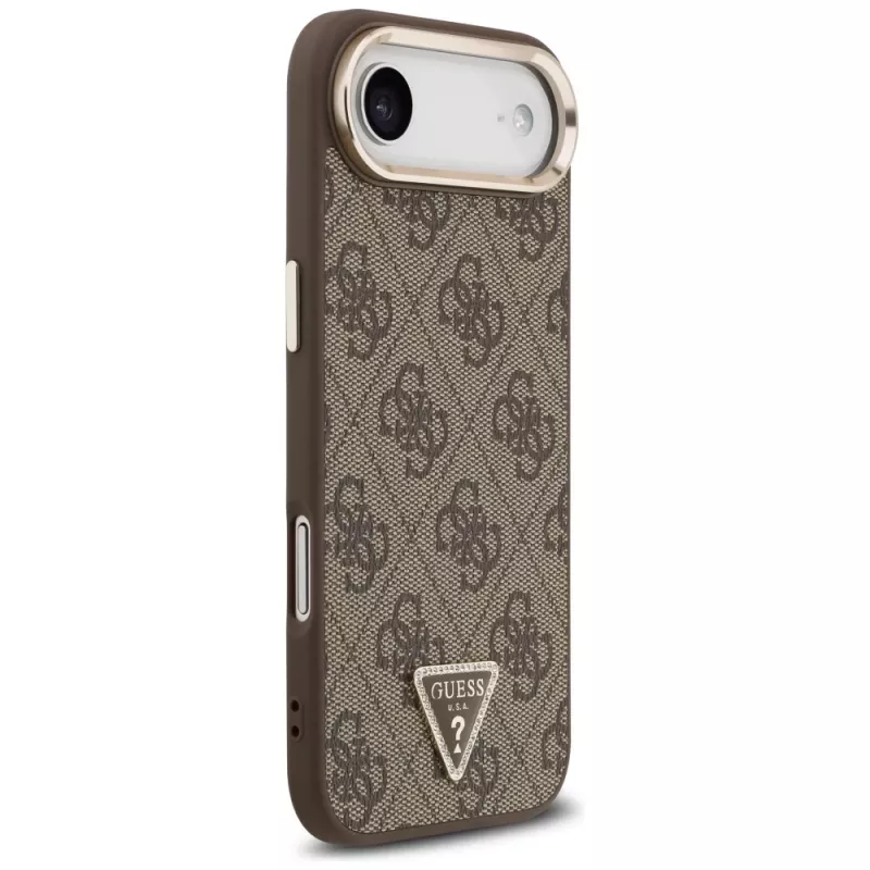 Guess 4G Triangle Logo MagSafe Case für iPhone Air, Braun/Gold