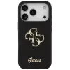 Guess Silicone Big 4G Script Case für iPhone 17 Pro Schwarz