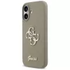 Guess Silicone Big 4G Script Phone Case für iPhone 17 - Braun