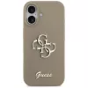 Guess Silicone Big 4G Script Phone Case für iPhone 17 - Braun