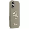 Guess Silicone Big 4G Script Phone Case für iPhone 17 - Braun