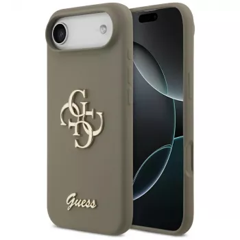 Guess Silicone Big 4G Script Case für iPhone Air Braun