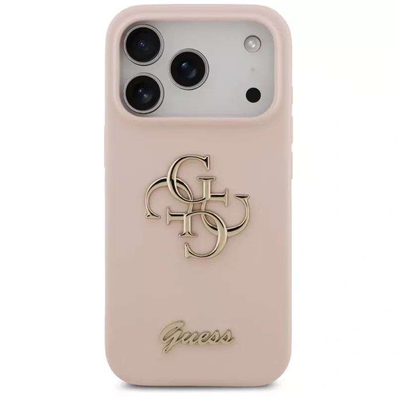 Guess Silicone Big 4G Script Back Cover für Apple iPhone 17 Pro - Pink