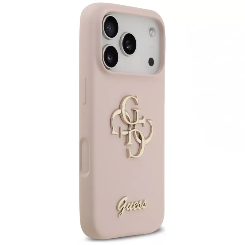 Guess Silicone Big 4G Script Back Cover für Apple iPhone 17 Pro - Pink