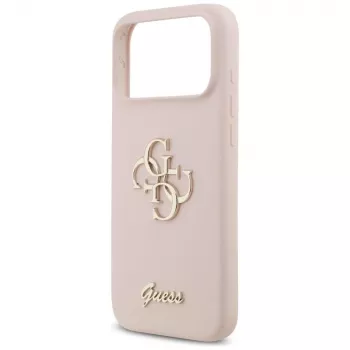 Guess Silicone Big 4G Script Case für Apple iPhone 17 Pro Max - Pink