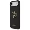 Guess Grained Big 4G & Classic Logo Case für iPhone Air, Schwarz