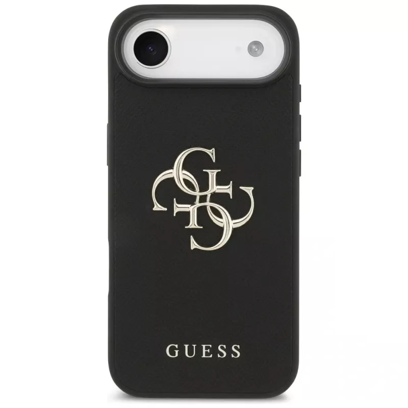 Guess Grained Big 4G & Classic Logo Case für iPhone Air, Schwarz