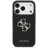 Guess Grained Big 4G & Classic Logo Protective Case für Apple iPhone 17 Pro, Schwarz
