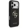 Guess Grained Big 4G & Classic Logo Protective Case für Apple iPhone 17 Pro, Schwarz