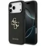 Guess Grained Big 4G & Classic Logo Back Cover für iPhone 17 Pro Max, Schwarz