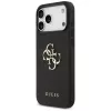 Guess Grained Big 4G & Classic Logo Back Cover für iPhone 17 Pro Max, Schwarz