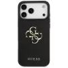 Guess Grained Big 4G & Classic Logo Back Cover für iPhone 17 Pro Max, Schwarz