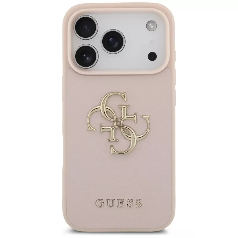Guess Grained Big 4G & Classic Logo Case für iPhone 17 Pro Pink