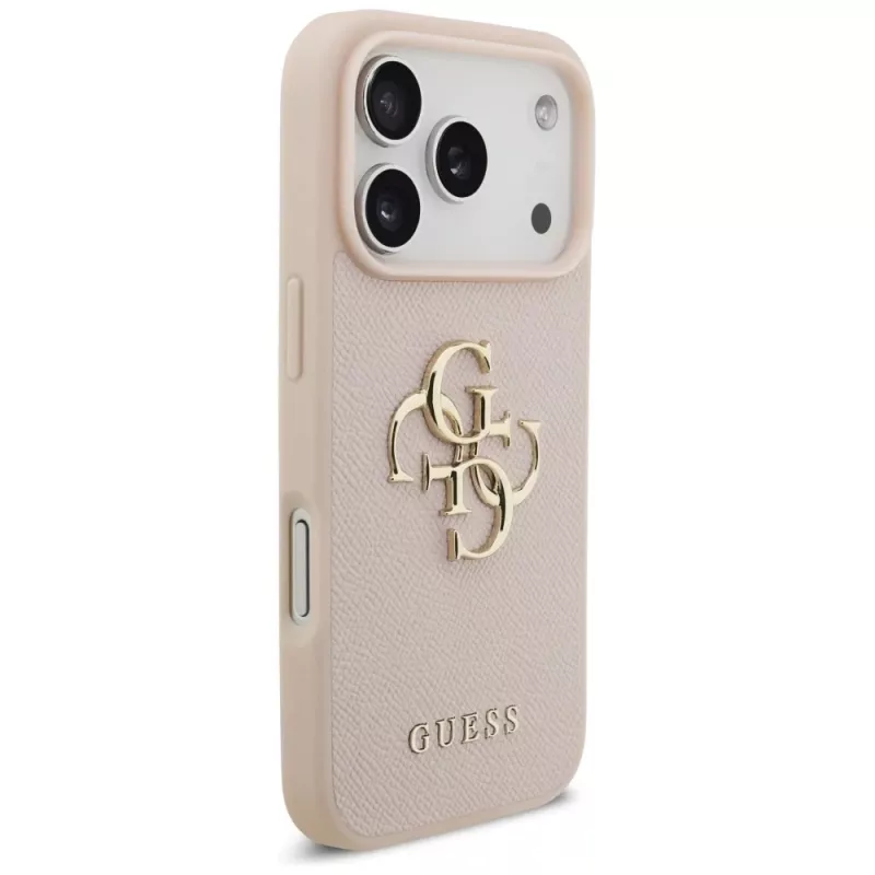 Guess Grained Big 4G & Classic Logo Case für iPhone 17 Pro Pink