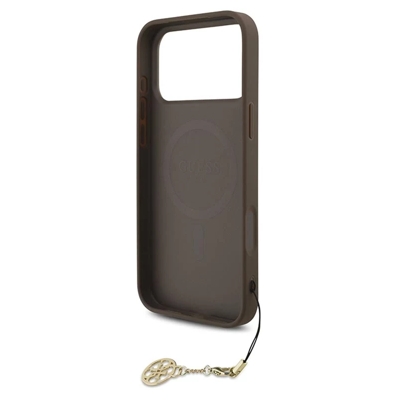 Guess 4G Charms Collection MagSafe Case für iPhone 17 Pro Max (Braun)