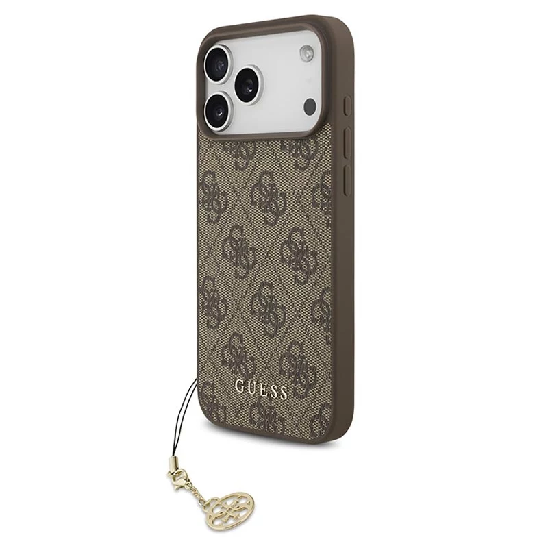 Guess 4G Charms Collection MagSafe Case für iPhone 17 Pro Max (Braun)
