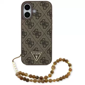 Guess 4G Strap Triangle Logo MagSafe Case für iPhone 17 Braun