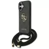Guess 4G Big Logo Cord Strap Crossbody Case für Apple iPhone 17, Schwarz