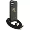 Guess 4G Big Logo Cord Strap Crossbody Case für Apple iPhone 17, Schwarz