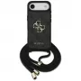 Guess 4G Big Logo Cord Stap Crossbody Case für iPhone Air, Schwarz