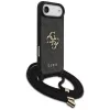 Guess 4G Big Logo Cord Stap Crossbody Case für iPhone Air, Schwarz