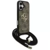 Guess 4G Big Logo Cord Stap Crossbody Case für iPhone 17 Braun