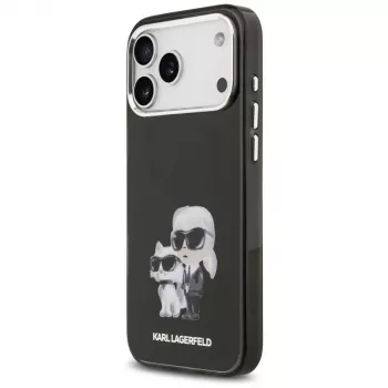 Karl Lagerfeld IML Aquarelle Karl & Choupette & Logo MagSafe Case für iPhone 17 Pro (Schwarz)