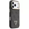 Guess 4G PU Triangle Logo & Stand Camera Magsafe Case für iPhone 17 Pro Schwarz