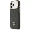 Guess 4G PU Triangle Logo & Stand Camera Magsafe Case für iPhone 17 Pro Max Schwarz