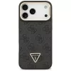 Guess 4G PU Triangle Logo & Stand Camera Magsafe Case für iPhone 17 Pro Max Schwarz