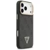 Guess 4G PU Triangle Logo & Stand Camera Magsafe Case für iPhone 17 Pro Max Schwarz