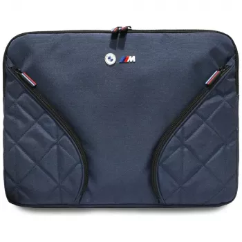 BMW Nylon Laptop Sleeve 16 inch Navy Blue mit Metall-Logo