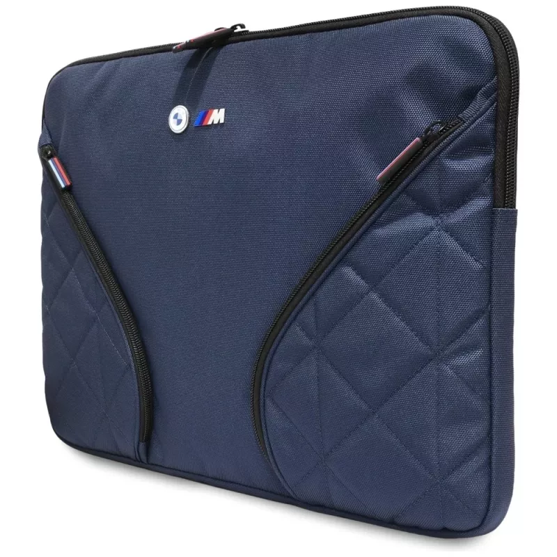 BMW Nylon Laptop Sleeve 16 inch Navy Blue mit Metall-Logo