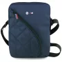 BMW Nylon Umhängetasche mit Taschen und Metall-Logo, 10 Zoll, Marineblau