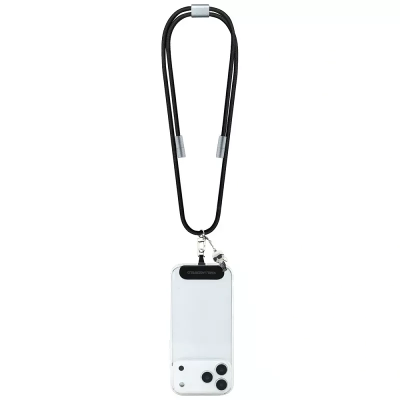 Karl Lagerfeld Ikonik Charm USB-C auf USB-C Kabel mit Lanyard, 1,2 m, Schwarz