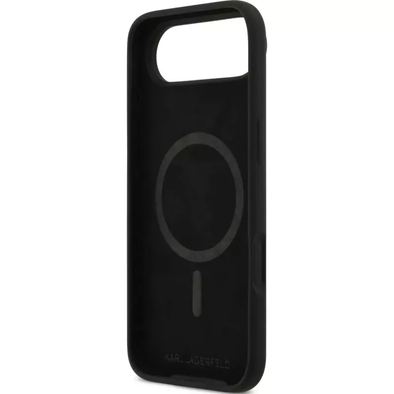 KARL LAGERFELD Silikon Karl & Choupette Ring MagSafe Case für Apple iPhone Air - Schwarz