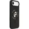 KARL LAGERFELD Silikon Karl & Choupette Ring MagSafe Case für Apple iPhone Air - Schwarz