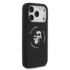 KARL LAGERFELD Silicone Karl & Choupette Ring MagSafe Case für Apple iPhone 17 Pro Schwarz