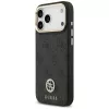 Guess 4G Strass Logo & Big Strap Metal Buttons MagSafe Case für iPhone 17 Pro Max Schwarz