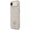 Guess 4G Strass Logo & Big Strap Metal Buttons MagSafe Case für iPhone Air - Pink