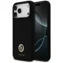 Guess Silicone Logo Strass 4G MagSafe Case für iPhone 17 Pro Max Schwarz