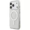Guess IML Glitter Pearl Strap MagSafe Case für iPhone 17 Pro, Transparent