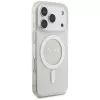 Guess IML Glitter Pearl Strap MagSafe Case für iPhone 17 Pro, Transparent