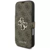 Guess Book 4G Metal Logo Case für Apple iPhone 17 Pro, Braun