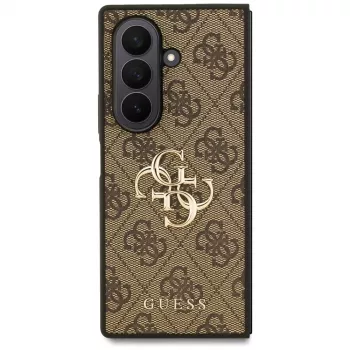Guess Big 4G Logo Classic Case für Samsung Galaxy Z Fold7, Braun