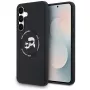 Karl Lagerfeld Silicone Karl & Choupette Heads MagSafe Case for Samsung Galaxy S25 FE Black
