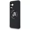 Karl Lagerfeld Silicone Karl & Choupette Heads MagSafe Case for Samsung Galaxy S25 FE Black